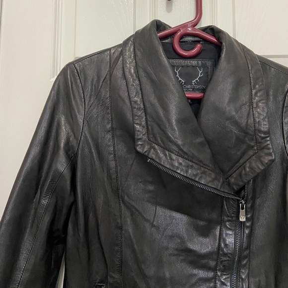 Bod and Christensen Leather Moto Jacket - Picture 2 of 15
